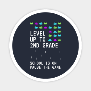 Level up to second Grade back to School kids Clothing Magnet